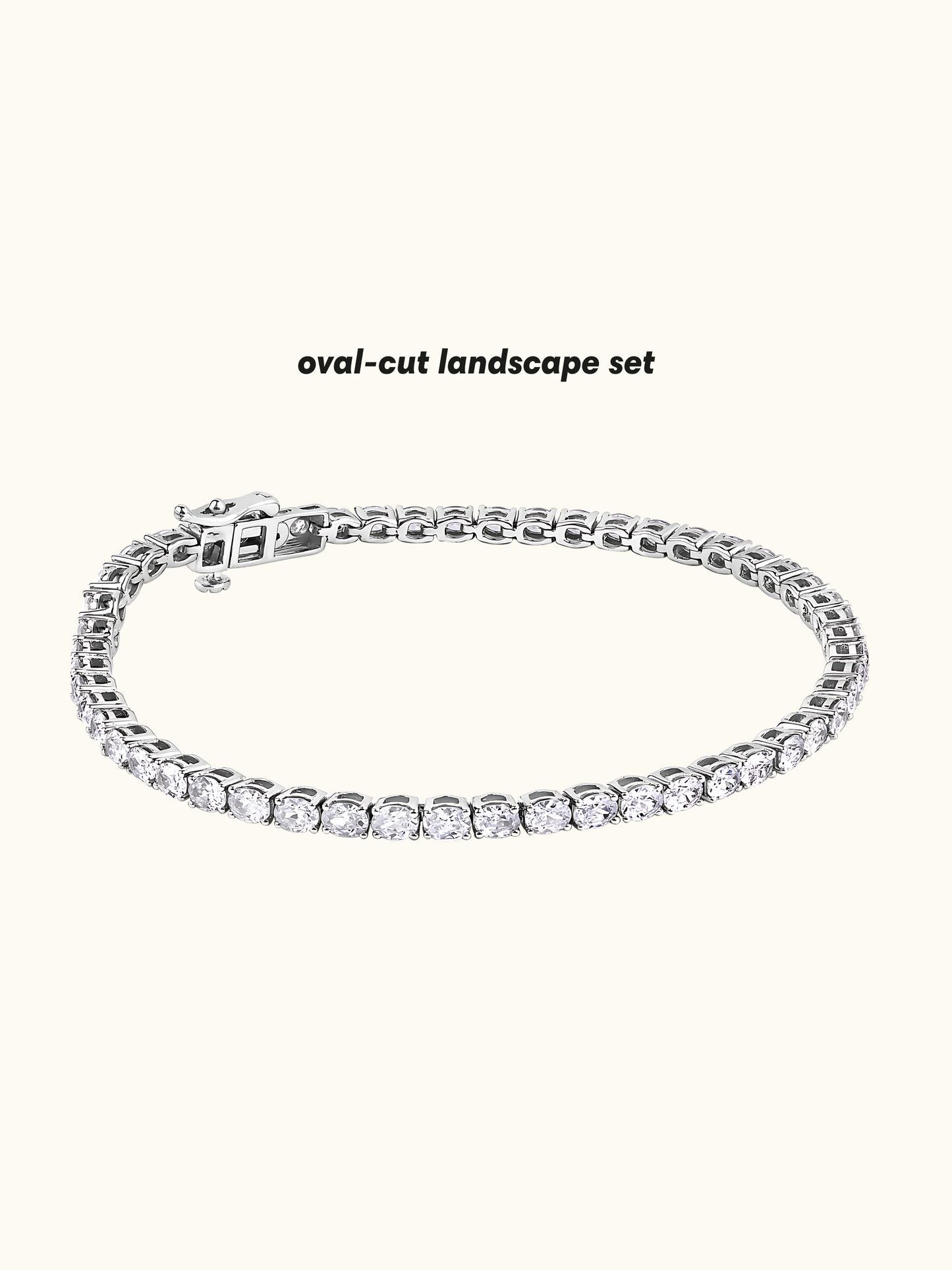 Side Set Oval Cut Bracelet