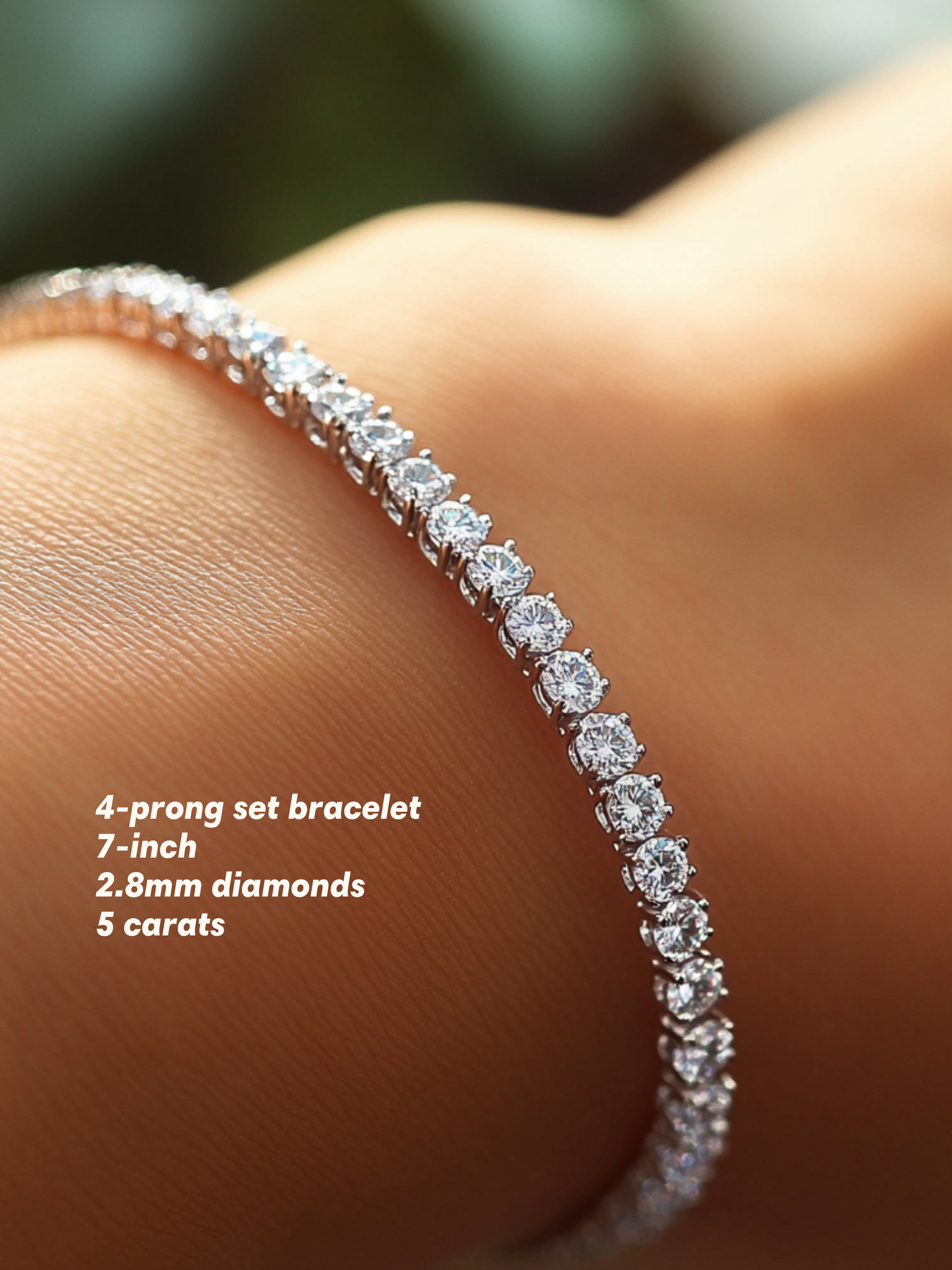 4-Prong Brilliant Cut Serve Bracelet