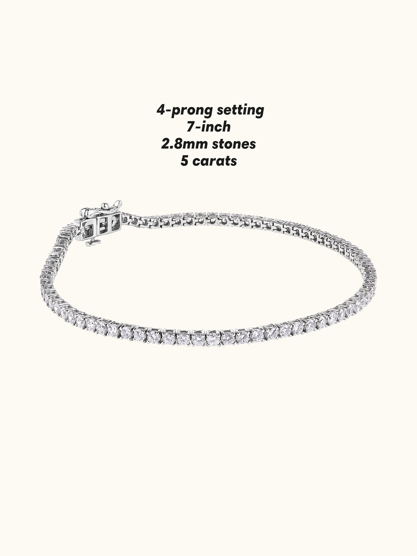 4-Prong Brilliant Cut Serve Bracelet