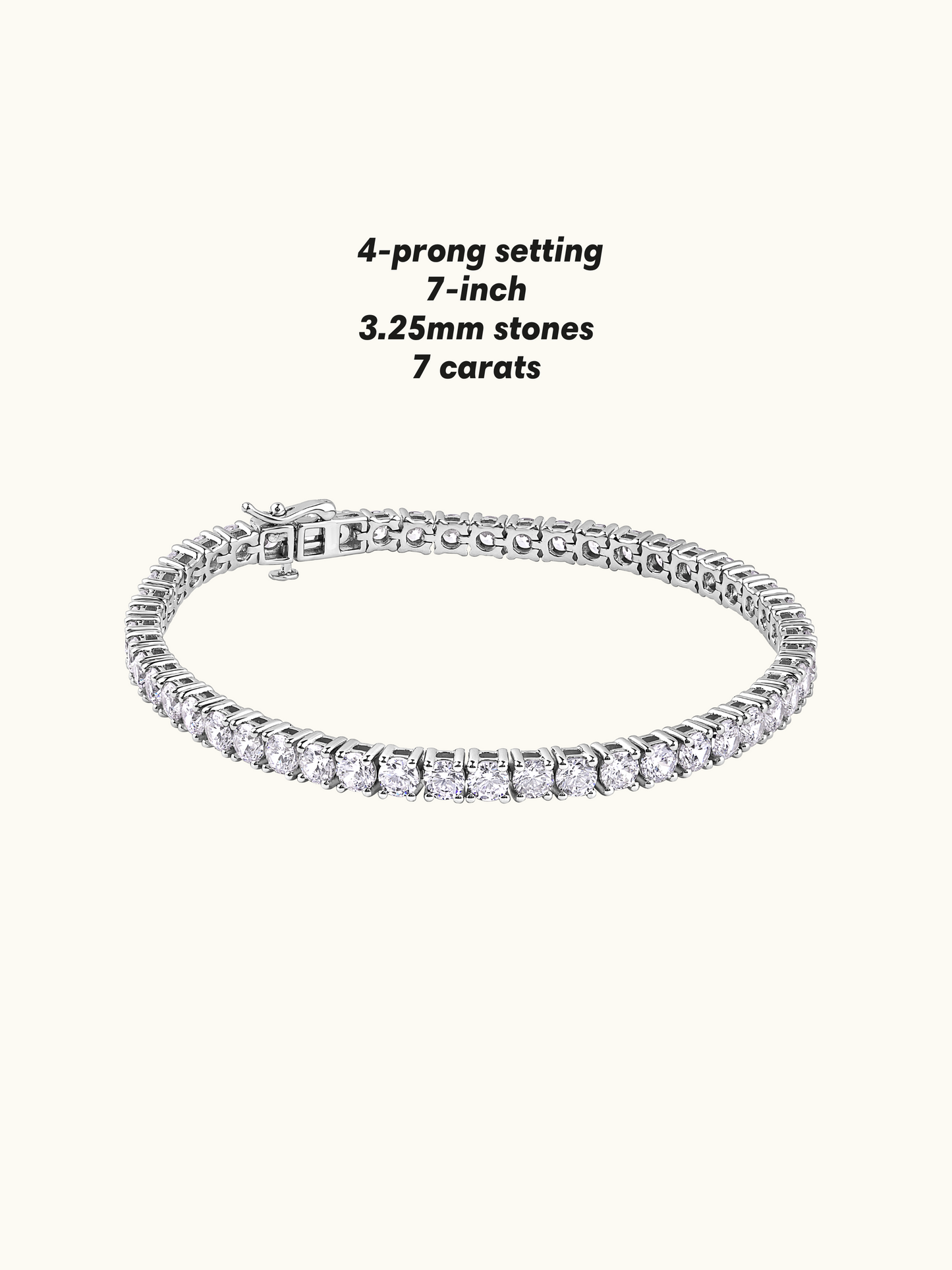 4-Prong Pink Diamonds Brilliant Cut Serve Bracelet