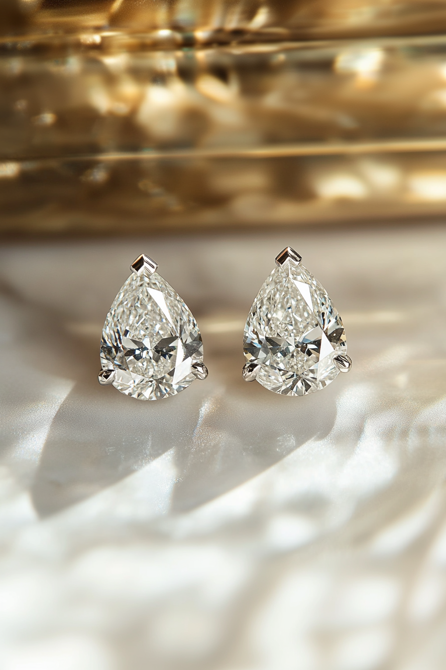 Pear Perfection Diamond Studs