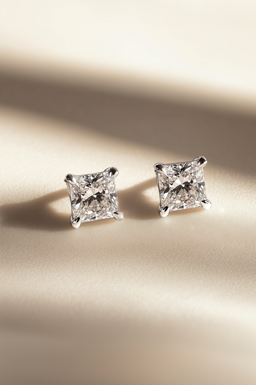 Princess Poise Diamond Studs